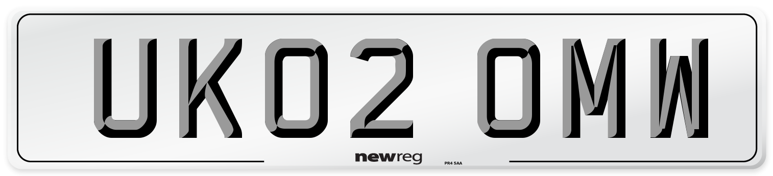 UK02 OMW Number Plate from New Reg